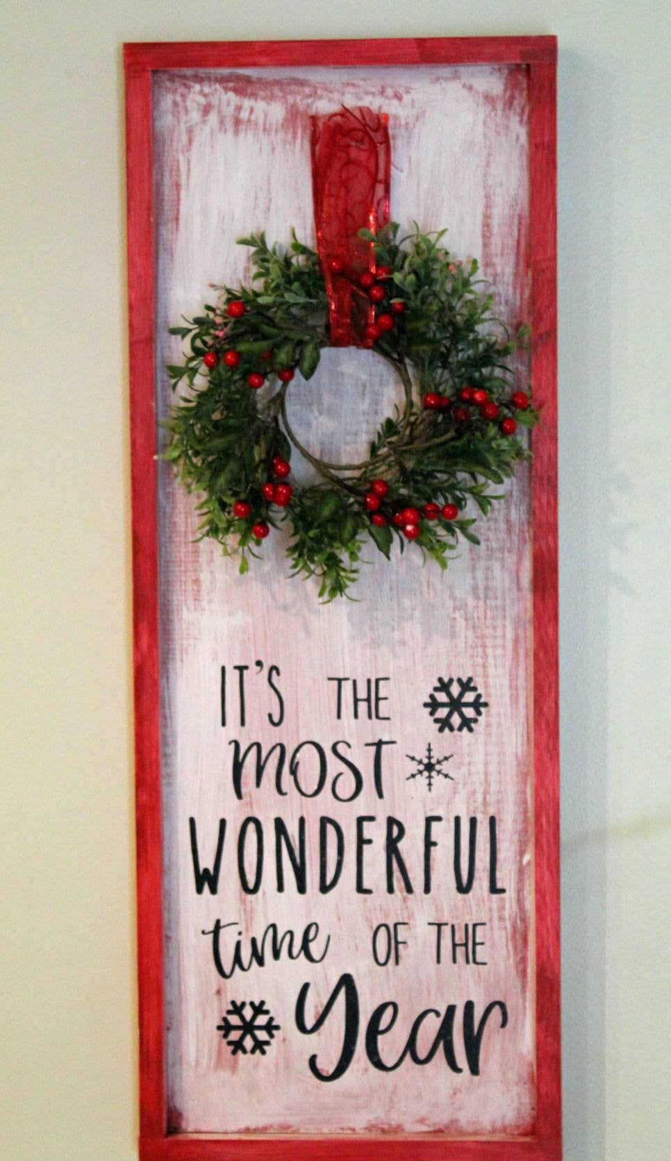 It's The Most Wonderful Time Of The Year - Wooden Sign